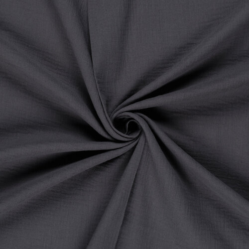 Mousseline unie *Marie* - gris fumé
