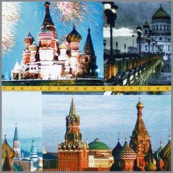 Katoenen Jersey Digitale Moskou Collage