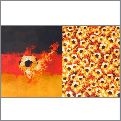 Jersey Panel Erwachsene Fußball Feuer schwarz/rot/gold