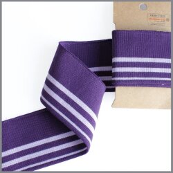 Cuffs Boord Cuffs Stripes purple lilac