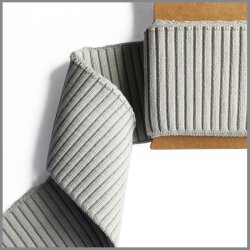 Bündchen_Boord_Cuffs Grob Uni - satin grau