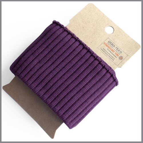 Bündchen_Boord_Cuffs Grob Uni - aubergine