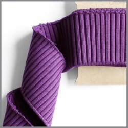 Bündchen_Boord_Cuffs Grob Uni - aubergine