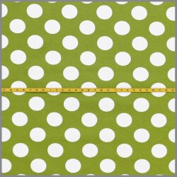 Cotton jersey dots Maxi 25mm spring green