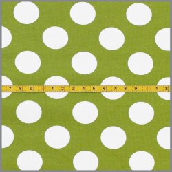 Cotton jersey dots Maxi 25mm spring green