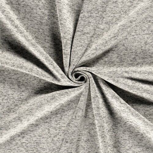 Knitted fleece *Marie* mottled satin grey