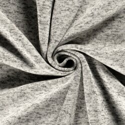Knitted fleece *Marie* mottled satin grey