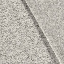 Knitted fleece *Marie* mottled satin grey