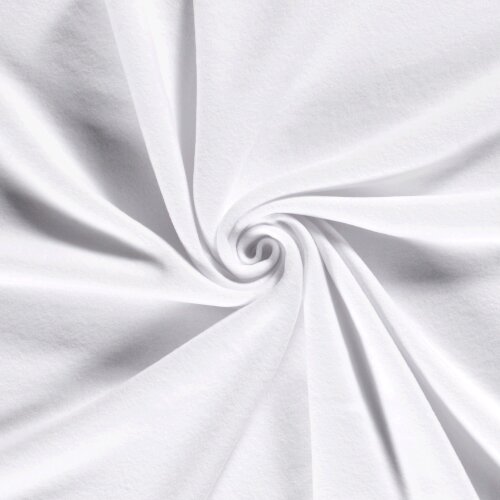 Baumwollfleece *Marie* - weiss
