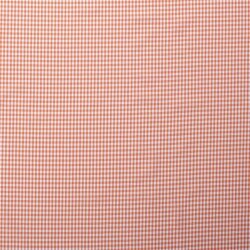 Hilo de popelina de algodón teñido Vichy check 5mm - naranja