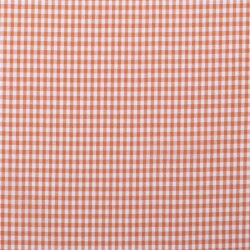 Cotton poplin yarn dyed Vichy check 5mm - orange
