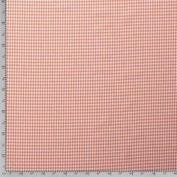 Cotton poplin yarn dyed Vichy check 5mm - orange