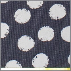 Jeans Jacquard Stretch Dots nachtblauw