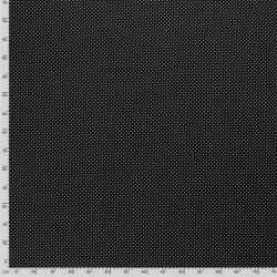 Popeline di cotone Dots 2mm - nero