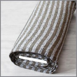 Knitted fleece stripes khaki