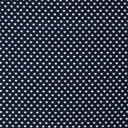 Corazones de popelina de algodón 5mm - azul medianoche