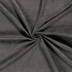 Stretch terry cloth *Marie* - dark steel grey